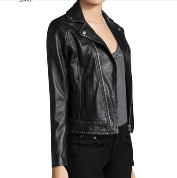 The Kooples Leather Moto Jacket New - Picture 9 of 12
